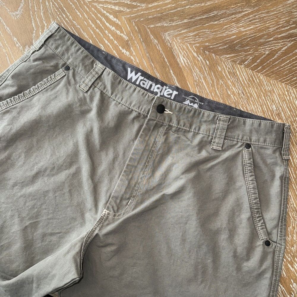 Wrangler 40x30 GRAY Outdoor Series Pants Men's Straight Leg Rip Stop EXCELLENT‎